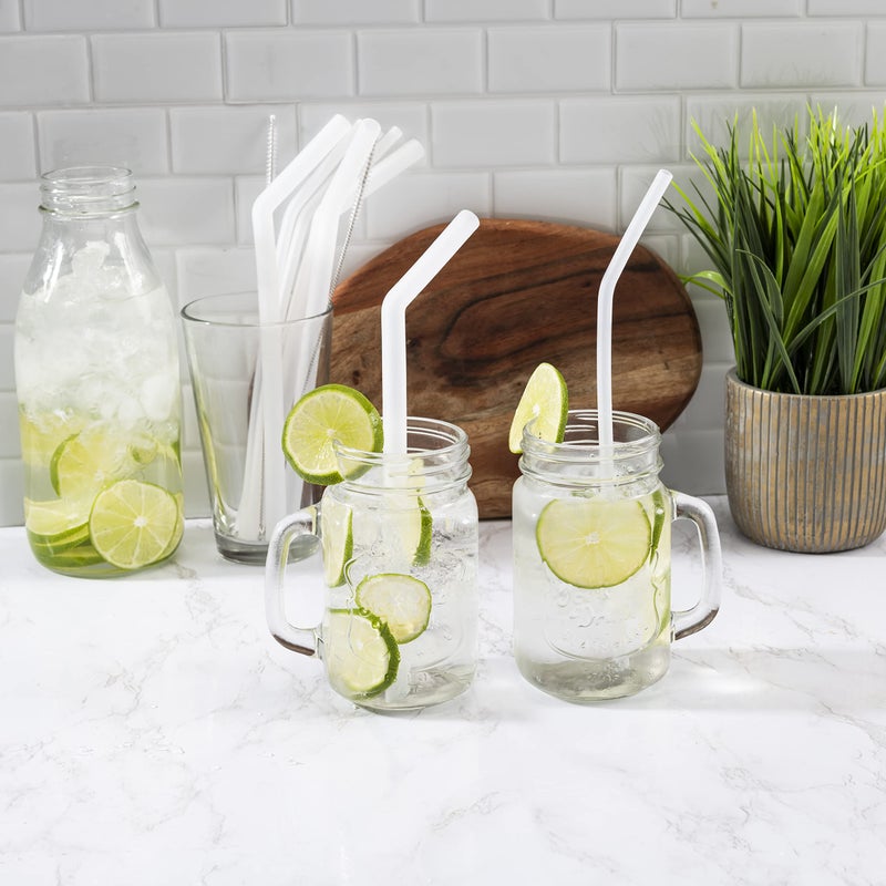 Traytastic! 48 Bulk Silicone Straws - Individually Wrapped Reusable Straws with Cleaning Brush | Safe Flexible Eco-Friendly - Image 2